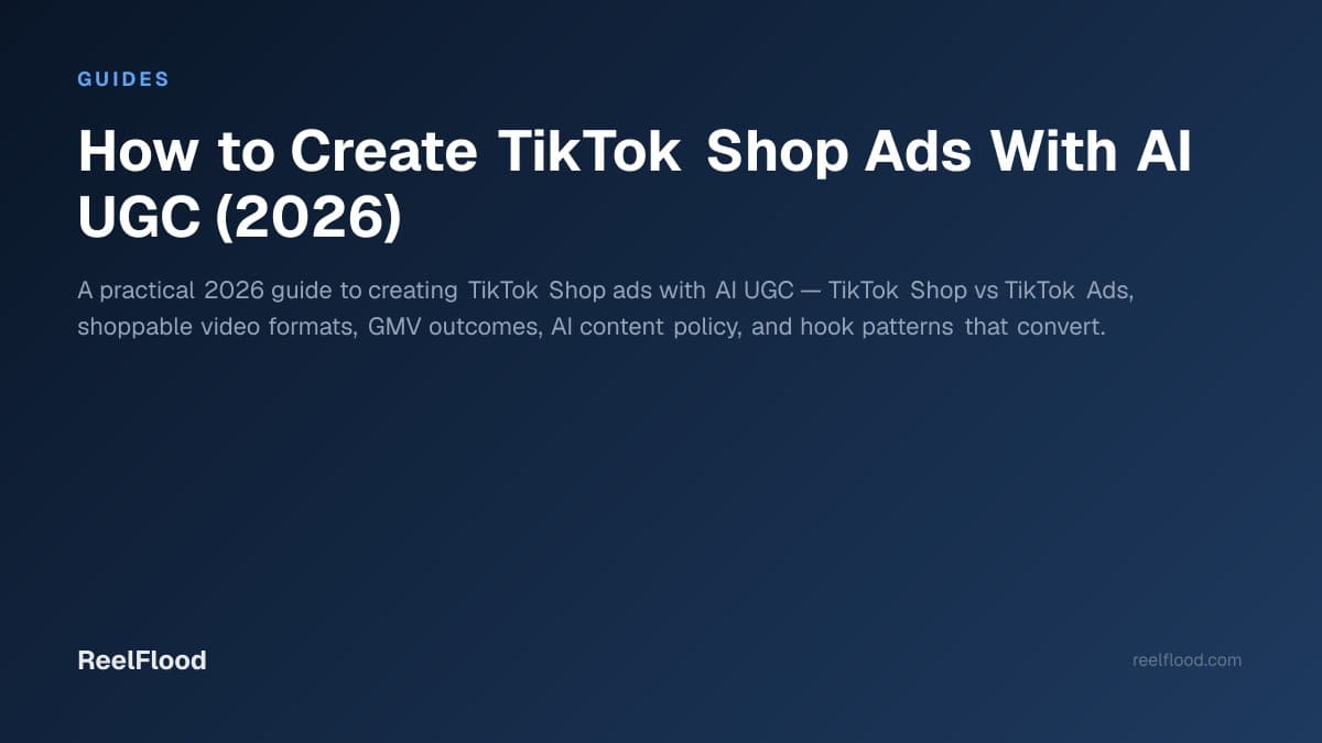 AI-generated UGC creator holding a product in a shoppable TikTok Shop video on a phone screen