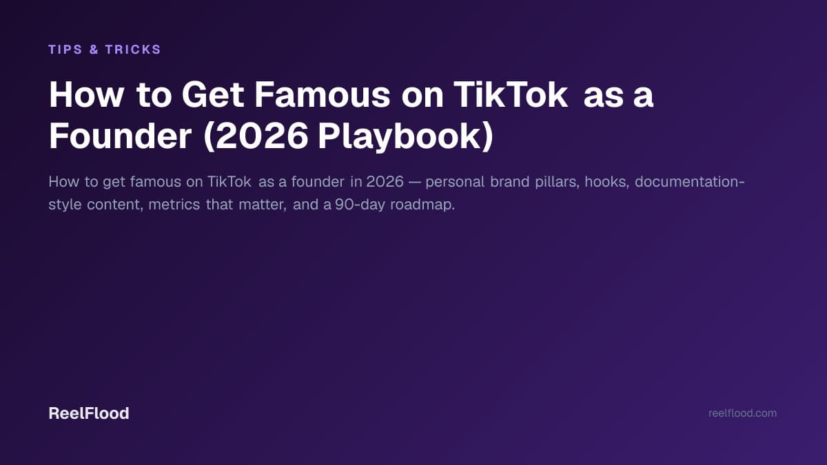 Founder filming a personal brand TikTok in a home office