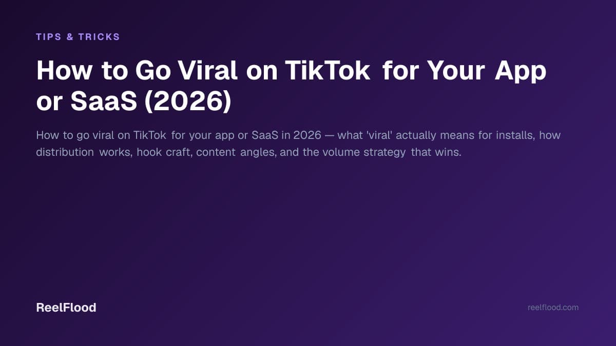 App founder filming a vertical TikTok video on a phone for a SaaS product