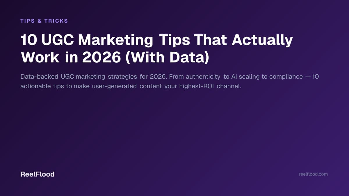 Collage of UGC marketing examples with data charts and engagement metrics
